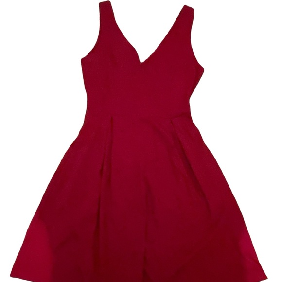 Oxiuly Women’s Red Mini VNeck Sleeveless Cocktail Dress-Size Small-NWT - Picture 3 of 7